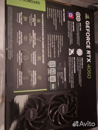 Видеокарта MSI GeForce RTX 4060