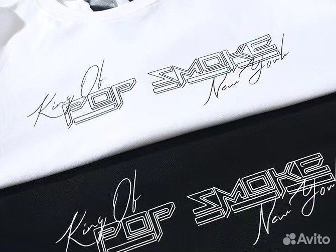 Футболка vlone Pop Smoke USA белая влон Поп Смоук