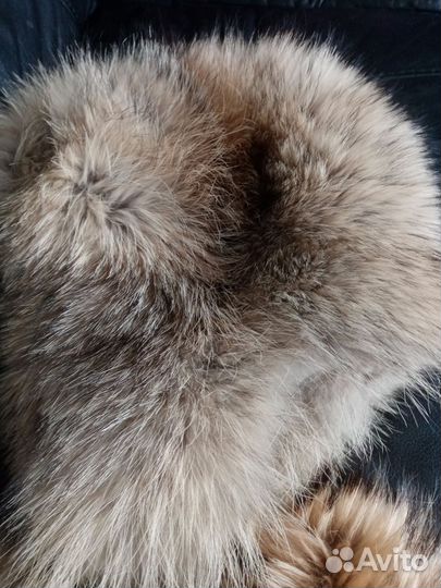 Шапка-капор натуральный мех Енота