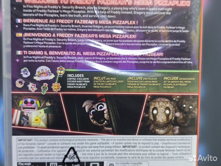 Five Nights AT Freddy's Картридж для nintendo