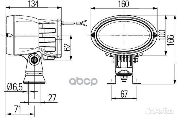 Фара рабочего освещения, D1S, 12 V 1GA 996 461-311