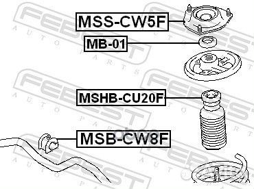 Опора переднего амортизатора msscw5F Febest