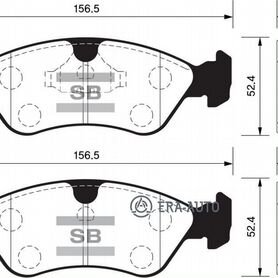 Sangsin brake SP1078 SP1078SNS 286 10 колодки дисковые п.\ Daewoo Nexia, Opel Omega 1.8-2.3TD 88-94