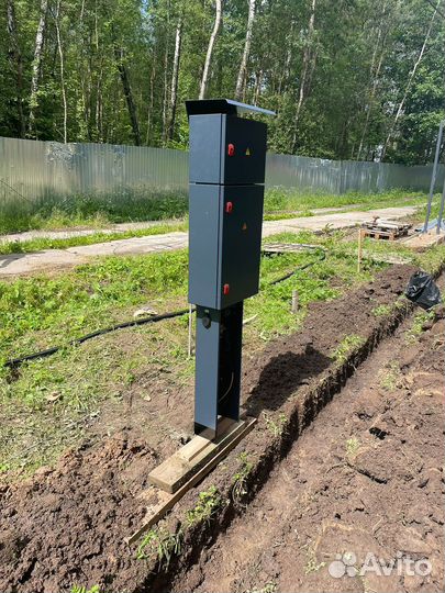 Подключение электричества. Подземный ввод