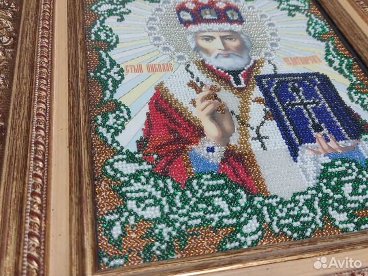 Икона николай чудотворец бисер