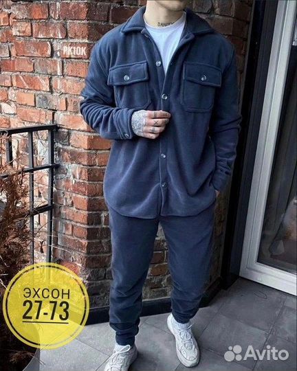 Костюм двойка двухсторонний флисе класика зимняя