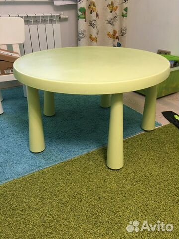 Детский стол и стул зеленый икеа