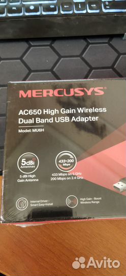 Адаптер Wi-Fi Mercusys 2,4GHz+5GHz