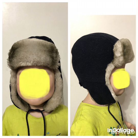 Теплая детская зимняя шапка р. 52