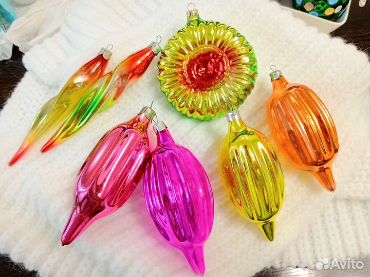 Елочные игрушки стекло
