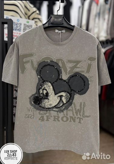 Футболка варенка Микки Маус паетки Оверсайз