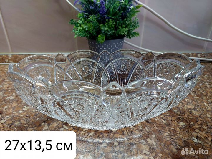 Ваза хрустальная СССР большая