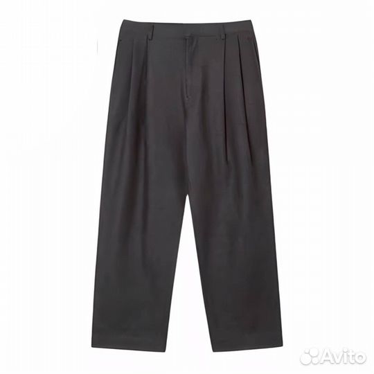 Серые брюки широкие идеальная посадка