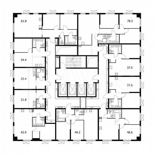 Квартира-студия, 21,8 м², 10/33 эт.