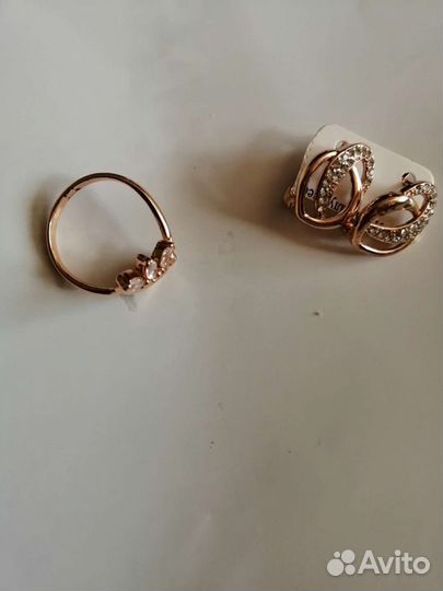 Набор серьги и кольцо