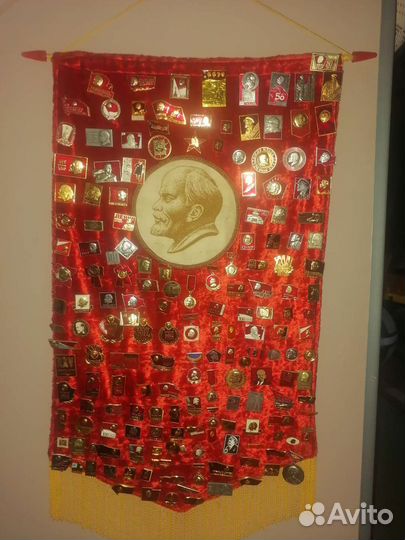 Значки, вымпел, Ленин, сьезды, СССР