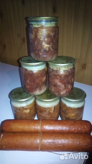 Домашняя колбаса и тушёнка