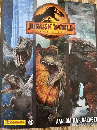 Наклейки jurassic world panini
