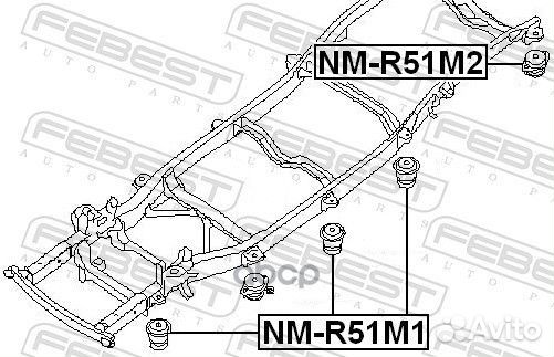 Сайлентблок рычага подвески NM-R51M1 Febest