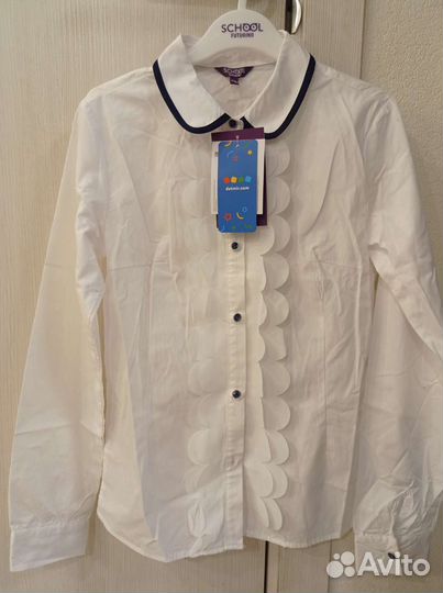 Две белые блузки для школы 152 и 158