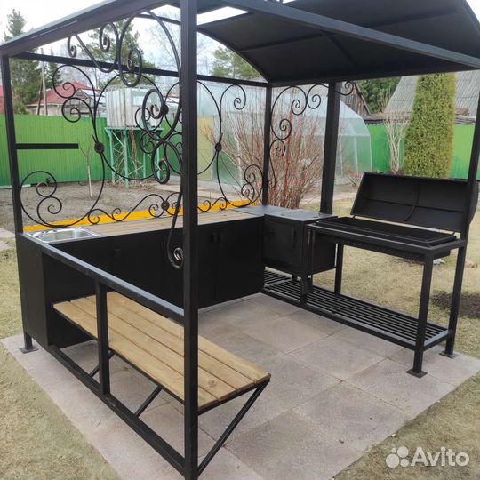 Мангал с крышей