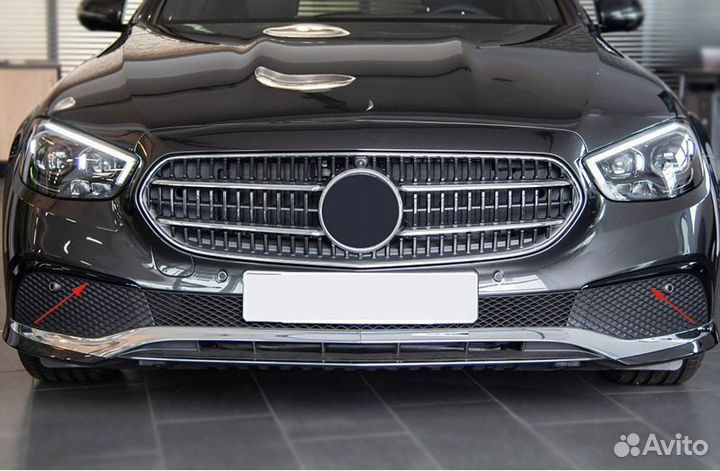 Накладка бампера w213 рестайлинг