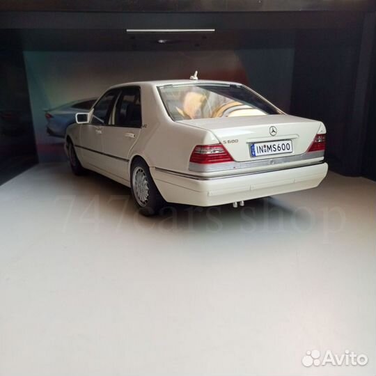 White Mercedes Benz w140 s-класс 6.0