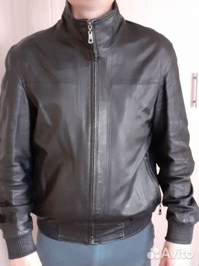 Кожаная куртка мужская 46-48 размера