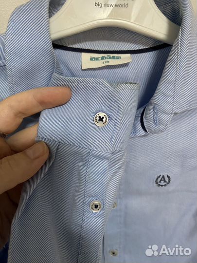 Рубашка школьная на мальчика 128