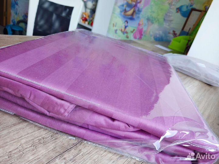 Белье постельное евро страйп сатин