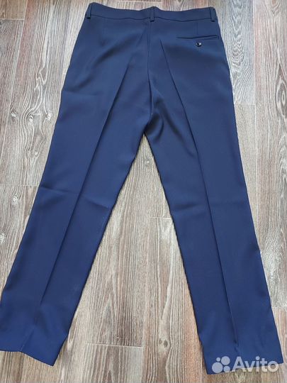 Брюки синие в клетку