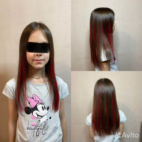 Цветные пряди для наращивания