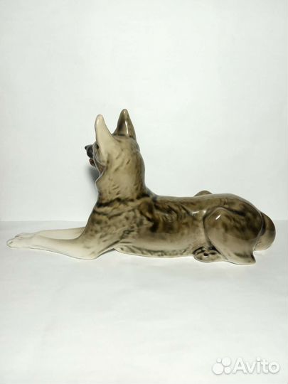 Фарфоровая статуэтка Немецкая овчарка лфз СССР