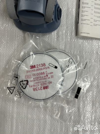 Полумаска 3М 7502 с фильтром зм 2138