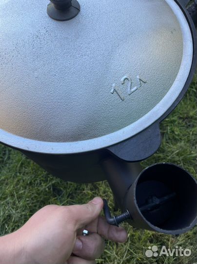 Казан чугунный 12 литров с печкой