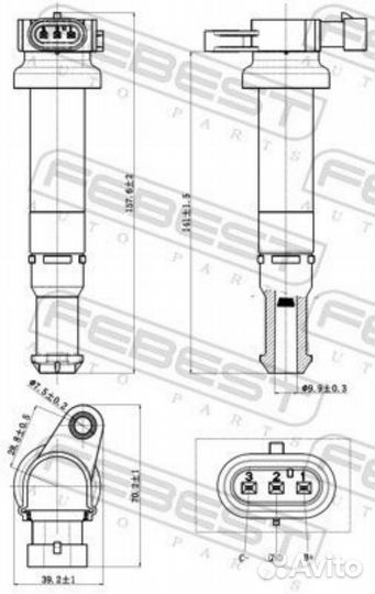 Febest 12640-008 Катушка зажигания