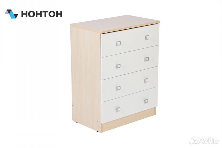 Комод c 4 ящиками Polini kids Simple дуб пастельны