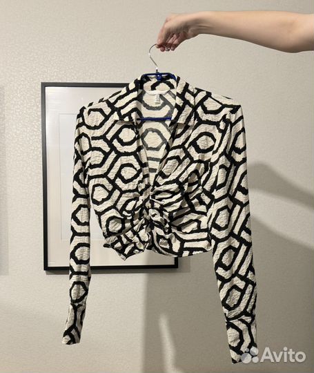 Рубашка женская зебра h&m
