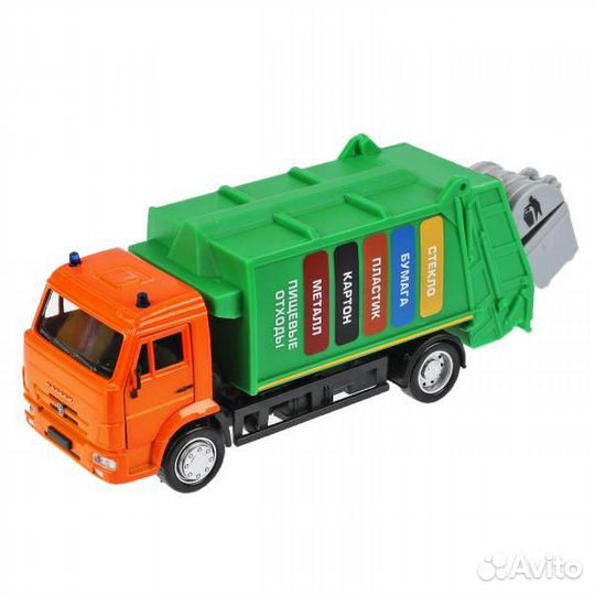 Машина Технопарк металл каmaz Мусоровоз 17 см инер