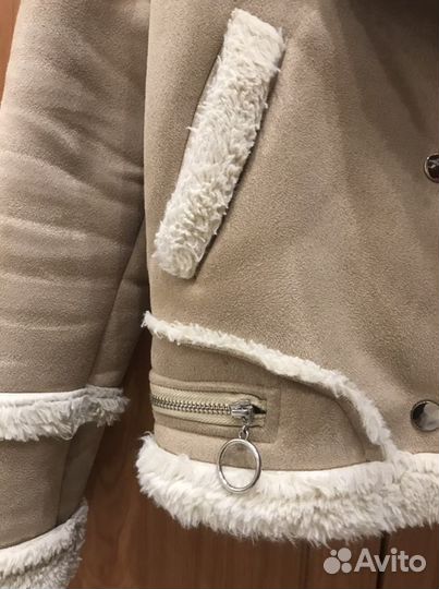 Дубленка женская авиатор косуха утепленная