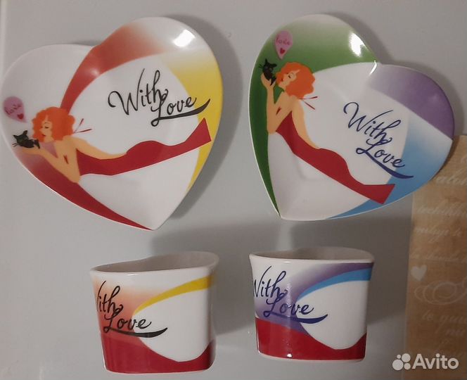 Чашка с блюдцем кофейная 2 пары