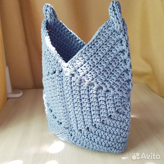 Сумка женская вязаная крючком из шнура
