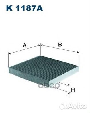 Фильтр салонный угольный K1187A K1187A Filtron