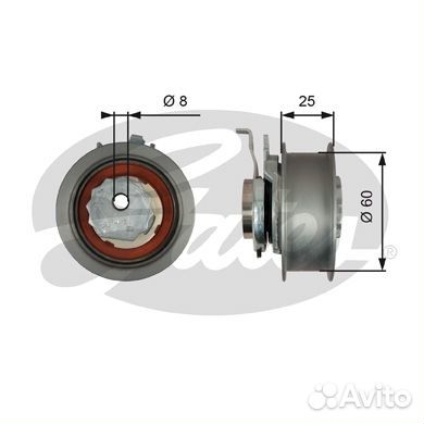 T43247 Натяжной ролик привода грм powergrip