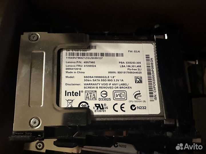 SSD 1.8 ssdsa1m080g2le 1.8