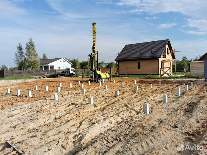 Фундамент на жб сваях