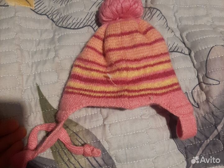 Шапка зимняя для девочки новая для новорождённых