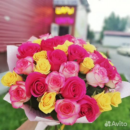 Цветы, 51 роза