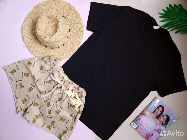 Новая одежда пакетом 42 44 46 футболка шорты шляпа