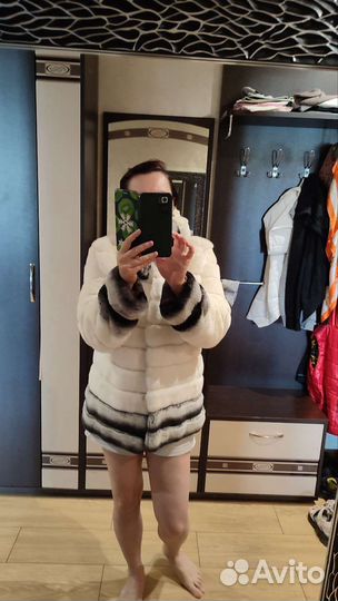 Шуба из кролика рекс под шиншиллу